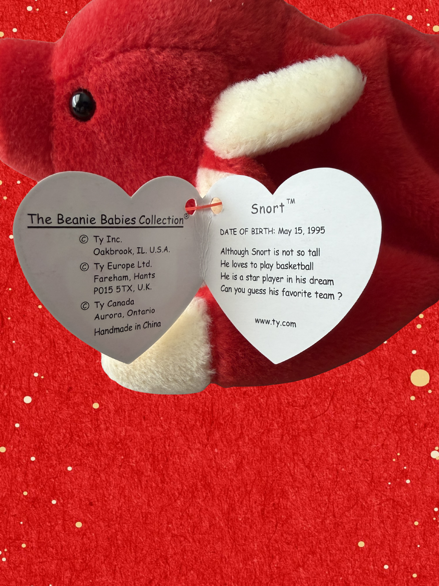 Ty Beanie Baby | Snort the Red Bull 1995
