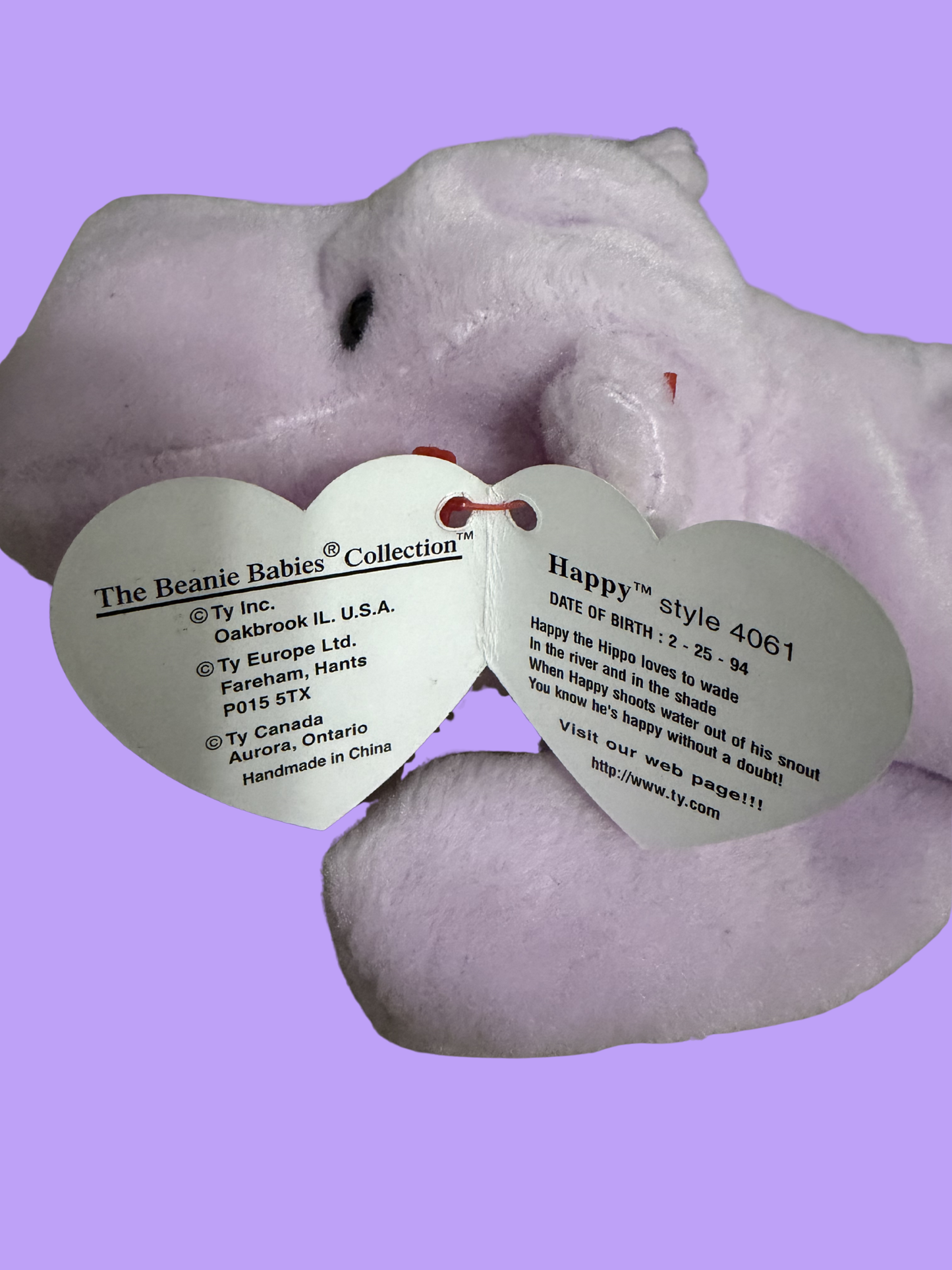 Ty Beanie Baby | Happy the Hippo