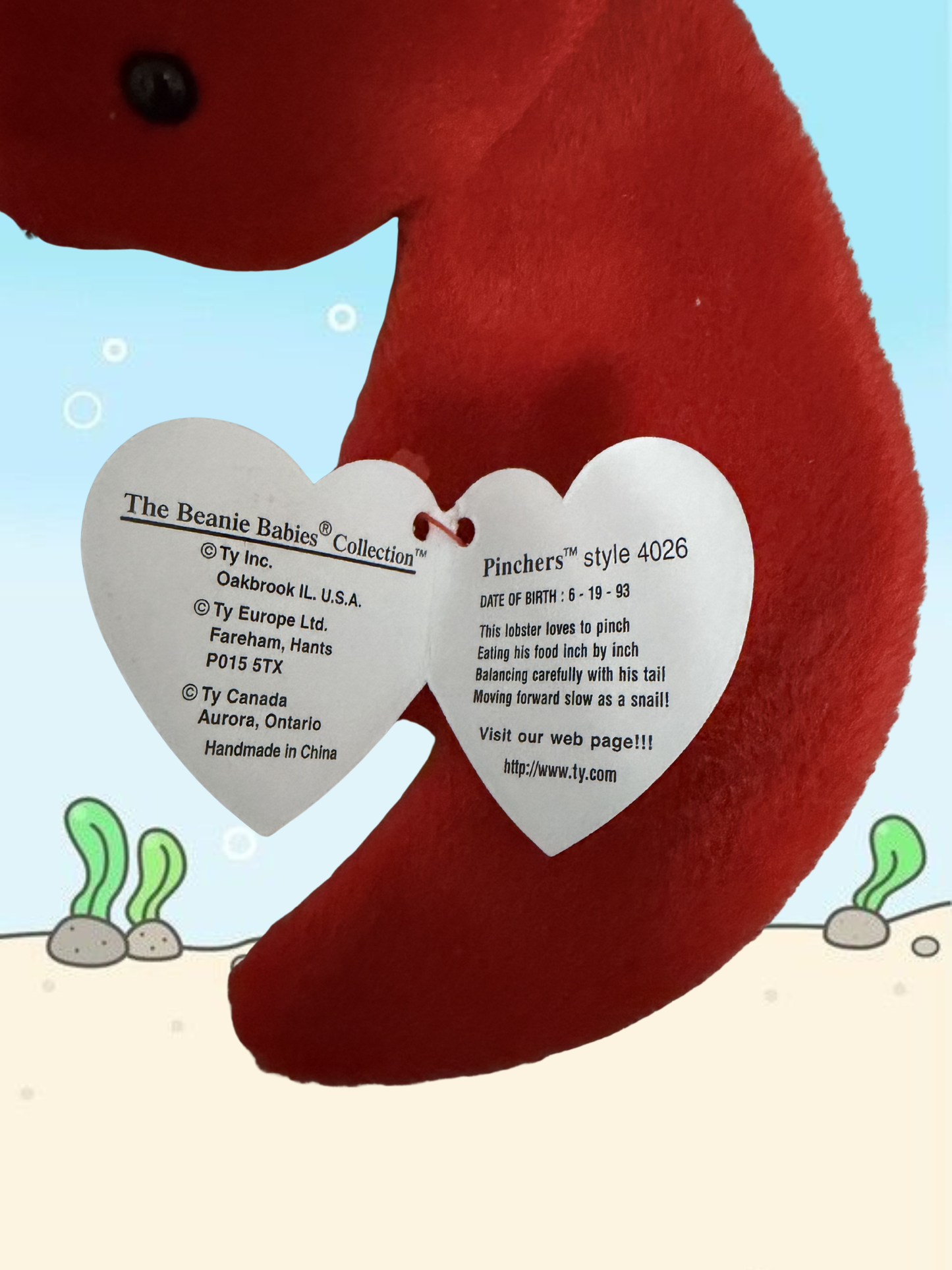 Ty Beanie Baby | Pinchers the Lobster