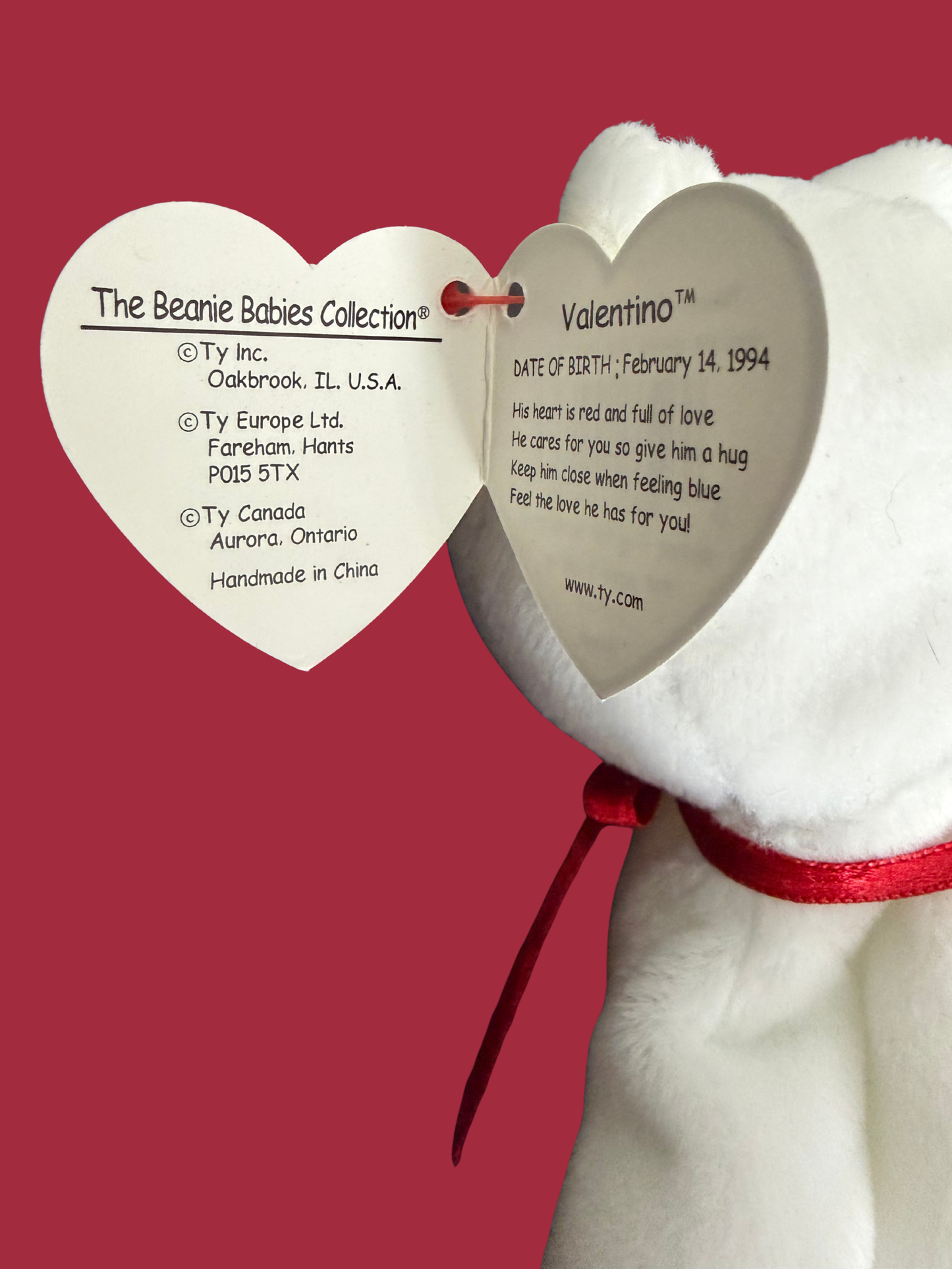 Ty Beanie Baby | Valentino the Bear 1994