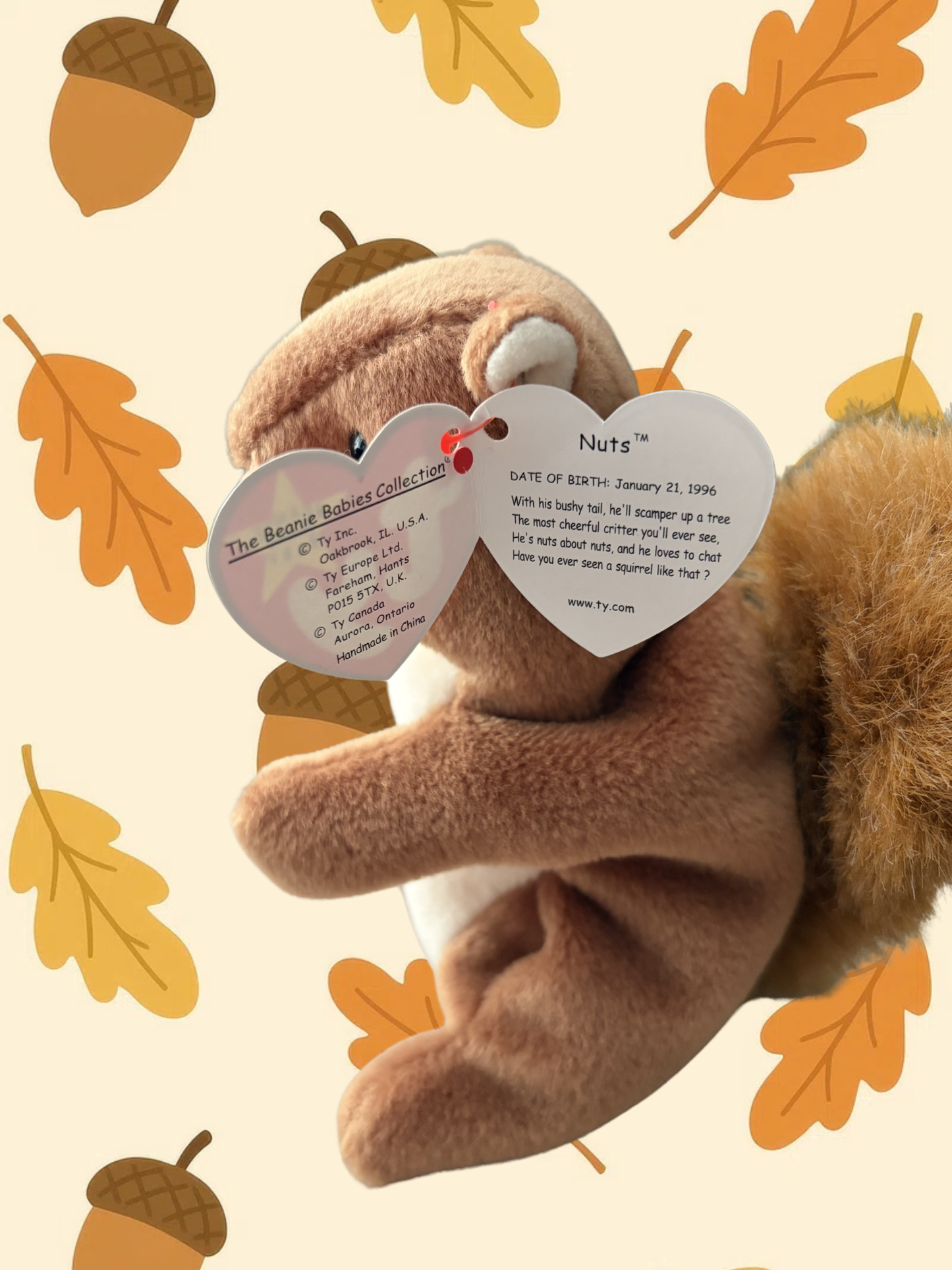 Ty Beanie Baby | Nuts the Squirrel 1996